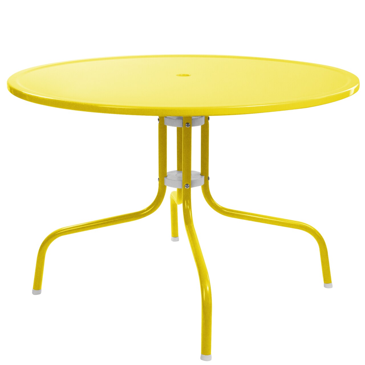Northlight 39.25-Inch Outdoor Retro Metal Tulip Table, Yellow